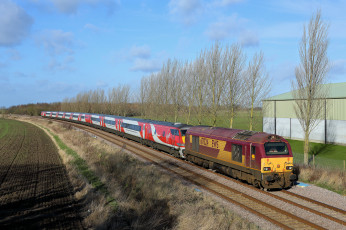 Картинка техника поезда состав локомотив рельсы