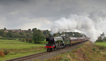 Картинка техника паровозы состав локомотив рельсы