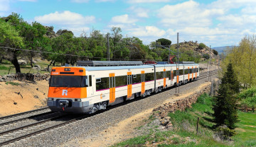 Картинка техника поезда рельсы локомотив состав