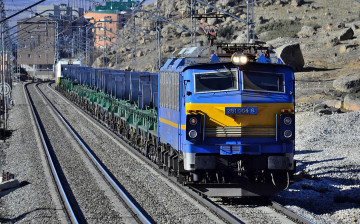 Картинка техника поезда рельсы локомотив состав