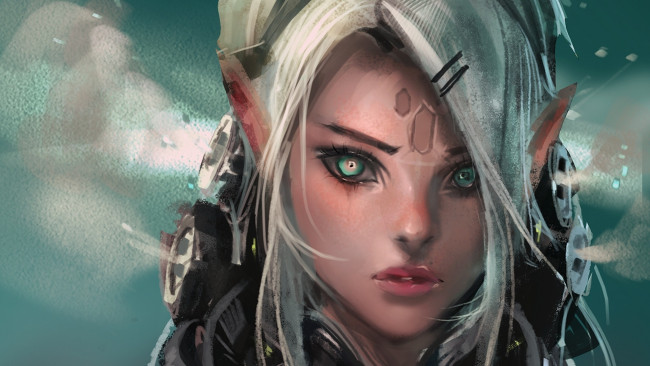 Обои картинки фото фэнтези, эльфы, взгляд