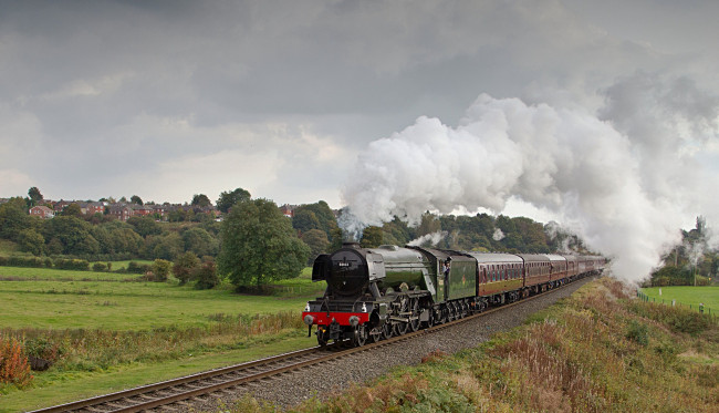 Обои картинки фото техника, паровозы, состав, локомотив, рельсы