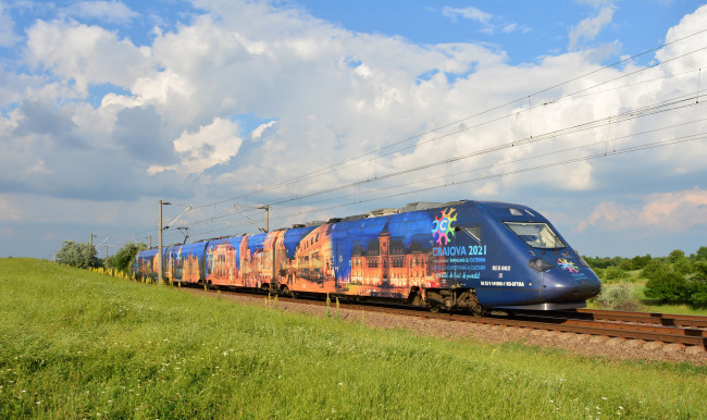 Обои картинки фото техника, поезда, рельсы, локомотив, состав