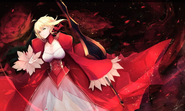 Обои картинки фото аниме, fate, stay night, saber