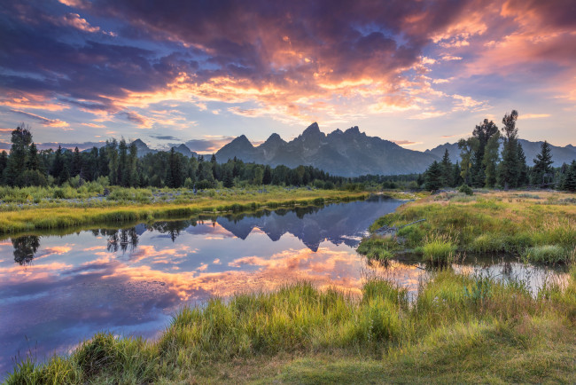 Обои картинки фото природа, реки, озера, река, лес, горы