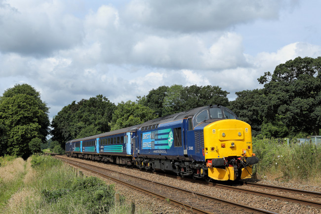 Обои картинки фото техника, поезда, рельсы, локомотив, состав