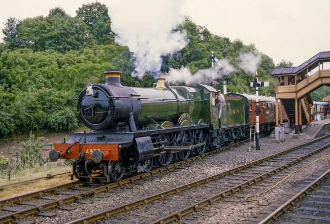 Обои картинки фото техника, паровозы, состав, рельсы, локомотив