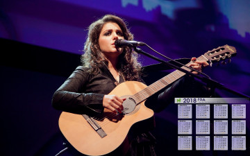 Картинка katie+melua календари знаменитости певица девушка микрофон гитара