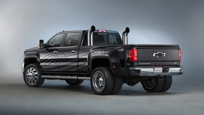 Обои картинки фото chevrolet silverado 3500 hd kid-rock concept 2015, автомобили, chevrolet, 2015, concept, kid-rock, silverado, 3500, hd
