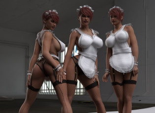 Картинка 3д+графика люди+ people фон девушки взгляд