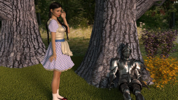 Картинка 3д+графика люди+ people фон взгляд девушка