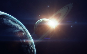 Картинка космос арт звезды галактики вселенная планеты