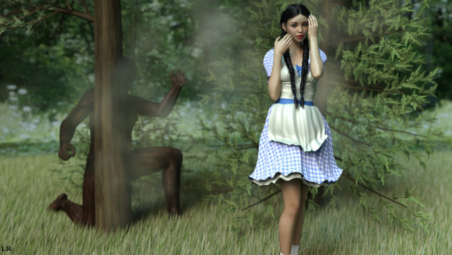 Обои картинки фото 3д графика, люди , people, фон, взгляд, девушка