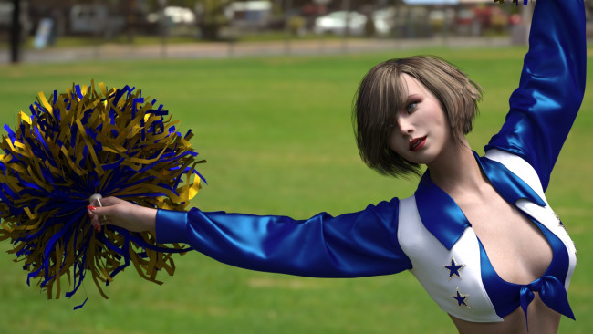 Обои картинки фото 3д графика, спорт , sport, фон, взгляд, девушка