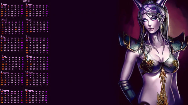 Обои картинки фото календари, фэнтези, существо, девушка