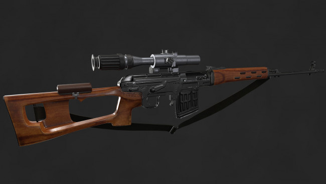 Обои картинки фото оружие, 3d, классика, свд, снайперская, винтовка, драгунова