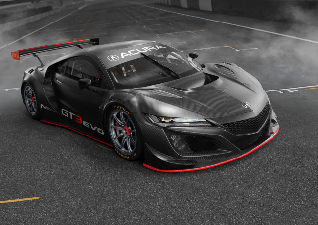 Обои картинки фото 2019 acura nsx gt3 evo, автомобили, acura, акура, черный, nsx, gt3, evo, 2019, суперкар