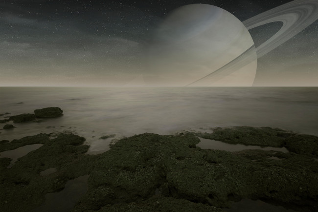 Обои картинки фото титан, космос, спутники сатурна, спутник, сатурн, планета, вселенная, галактика, поверхность, почва, грунт, атмосфера, пустыня