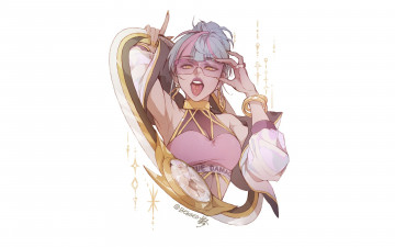 Картинка видео+игры league+of+legends девушка очки круг qiyana