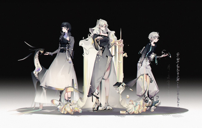 Обои картинки фото аниме, оружие,  техника,  технологии, девушки, роботы, механизмы