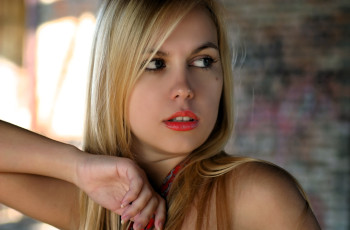 обоя девушки, - лица,  портреты, блондинка, лицо