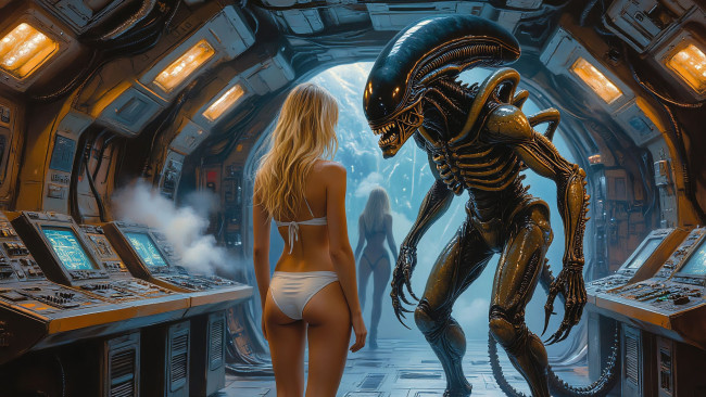 Обои картинки фото фэнтези, чужой , alien, нейросети, графика, нейроарт, ai, art, нейронные, сети, рисунки, нейро, искусство, нейрографика, graphics, neuroart, neural, networks, drawings, neuro, neurography, шедеврум