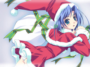 Картинка аниме merry chrismas winter