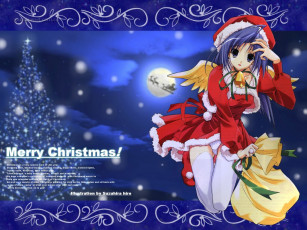 Картинка аниме merry chrismas winter