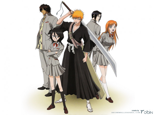 Обои картинки фото аниме, bleach