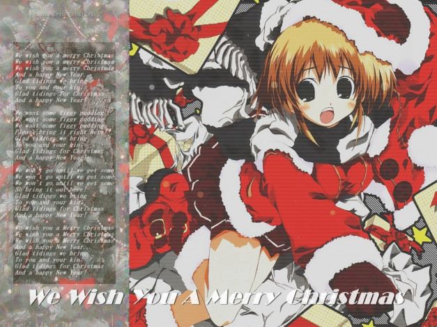 Обои картинки фото аниме, merry, chrismas, winter