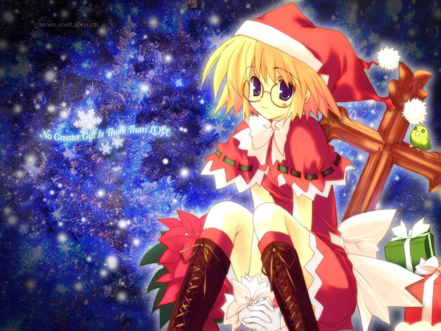 Обои картинки фото аниме, merry, chrismas, winter