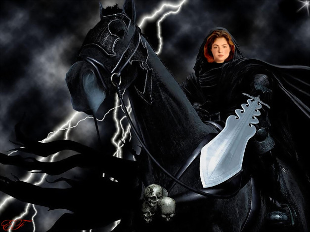 Обои картинки фото воин, смерти, фэнтези, всадники, наездники