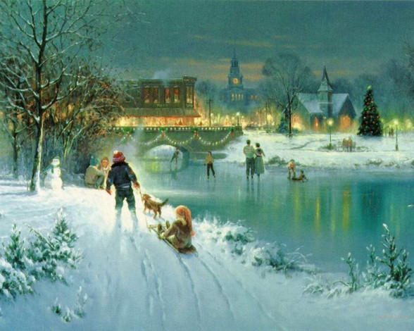 Обои картинки фото праздничные, рисованные