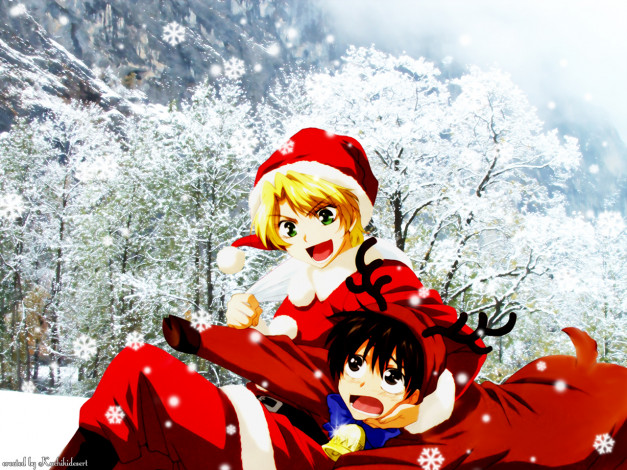 Обои картинки фото аниме, kyo, kara, mao