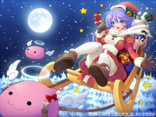 Картинка аниме merry chrismas winter