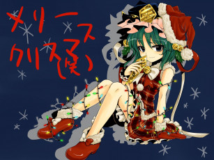 Картинка touhou аниме merry chrismas winter