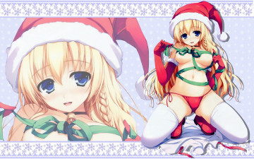 Картинка аниме merry chrismas winter