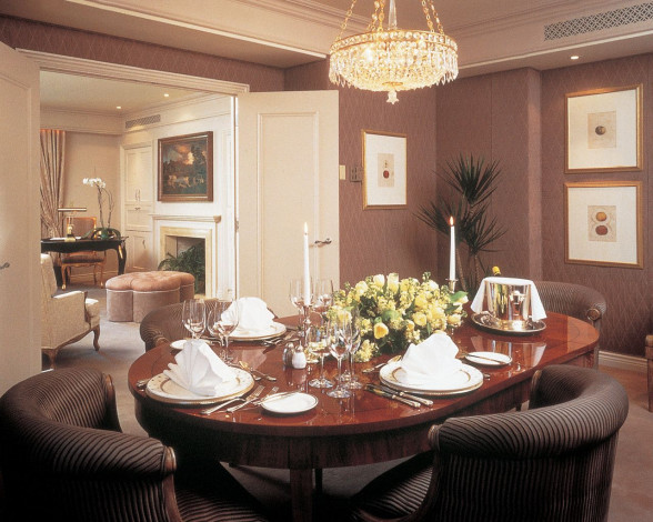 Обои картинки фото интерьер, столовая