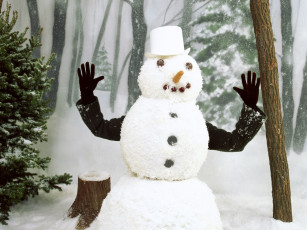 Картинка праздничные снеговики