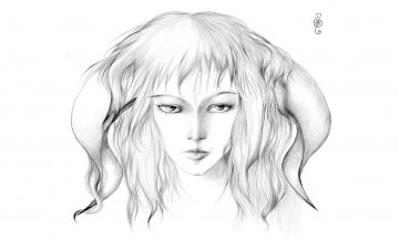 Картинка рисованные люди девушка портрет