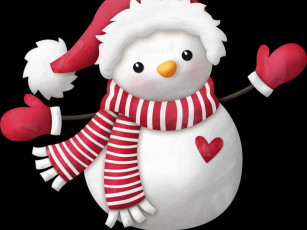 Картинка праздничные векторная графика новый год снеговик