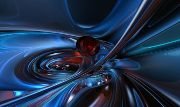 Картинка 3д графика fractal фракталы узор изгибы фон