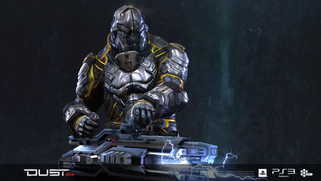 Обои картинки фото dust, 514, видео, игры, воин, броня, оружие