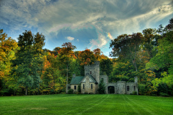 Картинка squires+castle+огайо+сша города -+дворцы +замки +крепости замок парк трава деревья