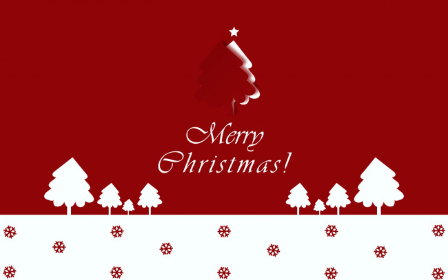 Обои картинки фото праздничные, векторная графика , новый год, деревья, снег, снежинки