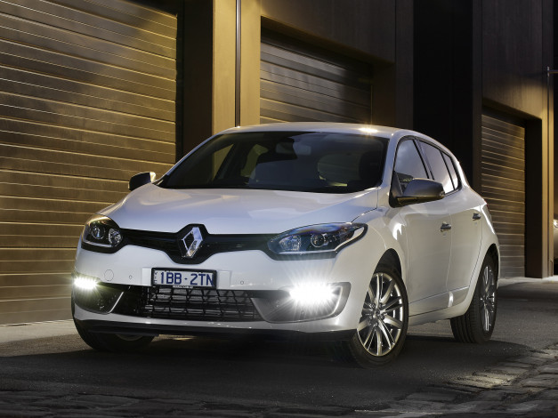 Обои картинки фото автомобили, renault, 2014г, au-spec, line, светлый, gt, mеgane