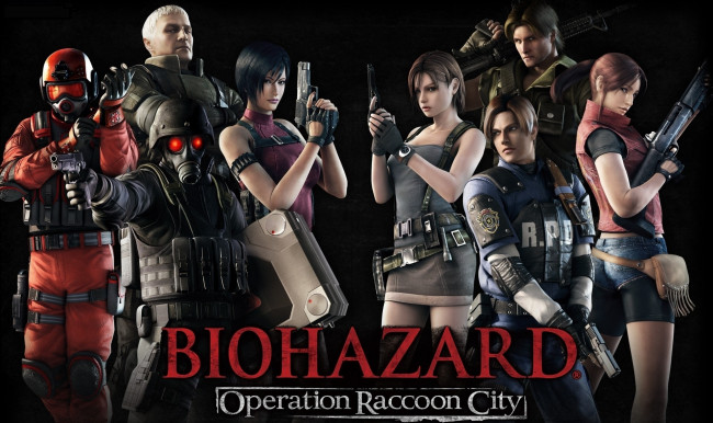 Обои картинки фото видео игры, resident evil,  operation raccoon city, ada, girl, leon, shotgun, pistol, weapon, cast, capcom, claire, redfield, jill, woman, game