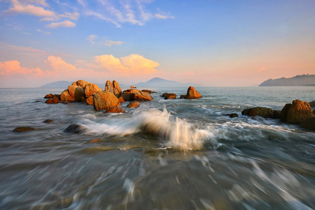 Обои картинки фото природа, побережье, океан, скалы, волны