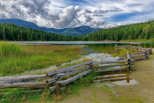 Обои картинки фото природа, реки, озера, река, лес, горы