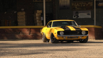 Картинка автомобили camaro yellow